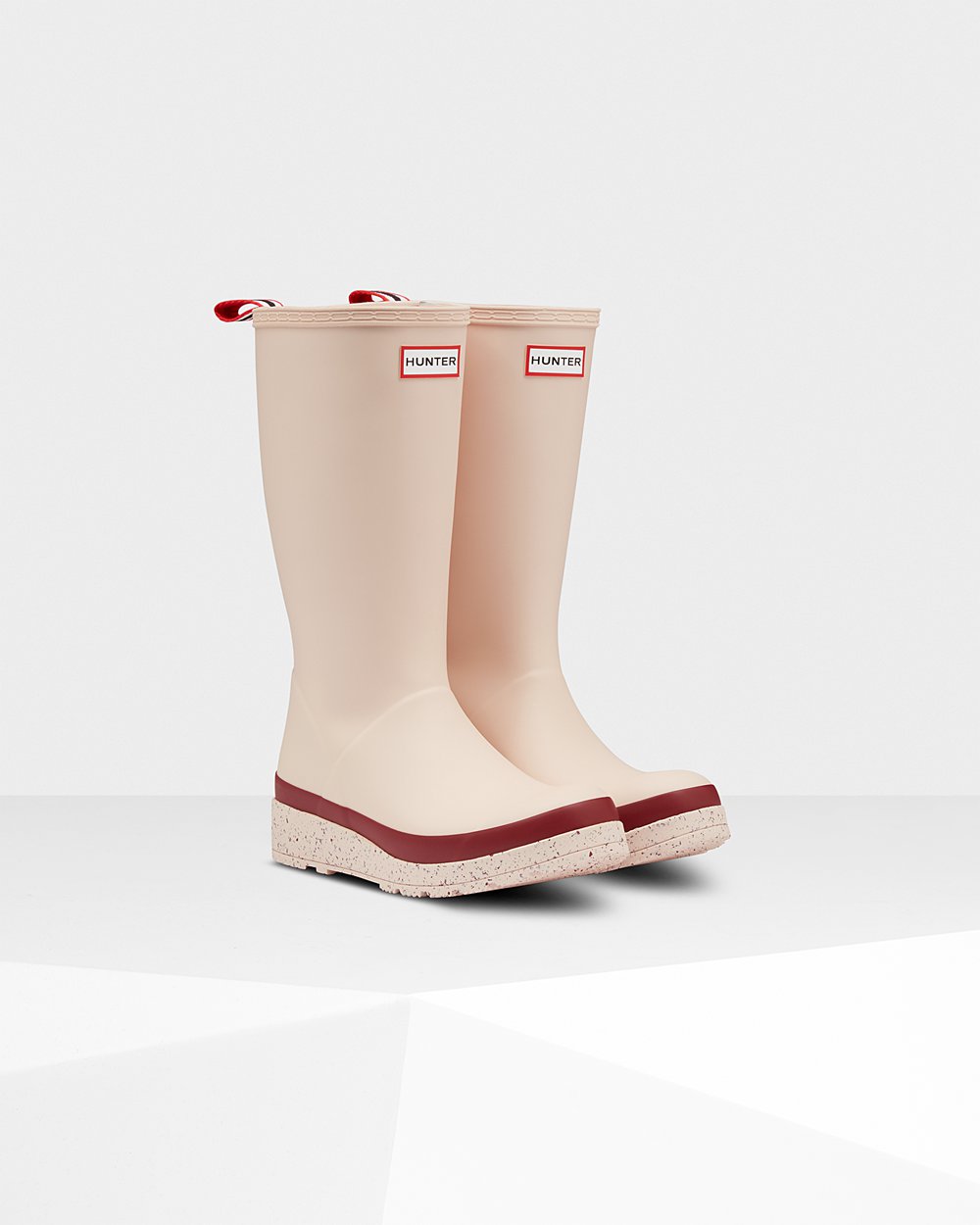 Hunter Original Tall Speckle Rain Play Boots - Sale Online Womens Grey Pink/Grey Red - AEVSZG526